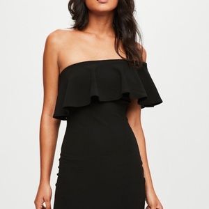 NWT Missguided off the shoulder frill mini dress